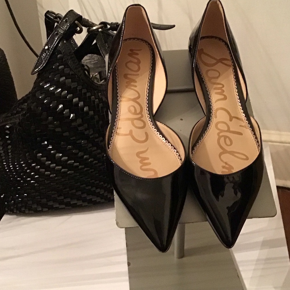 Sam Edelman Glossy Black Flats